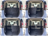 乗車人数や荷物の形状に合わせた色々な使い方ができます。後席シートを倒せば広々スペースが確保できます。
