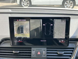 サラウンドビューカメラ装備 車両の4つのカメラから得た映像を合成し、上空から眺めているような映像をモニターに映し出します。車両周辺の歩行者や障害物などの発見に役立ちます。