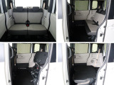 チップアップ&ダイブダウン機構付スライドリアシートは、お客様の使用用途に合わせてシートアレンジが可能です。通常はどの軽自動車よりも広々としたリヤシート。シートは左右独立してスライドも出来ます。