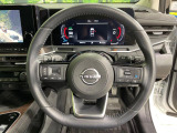 【純正革巻きステアリング】上質な革を使用することで、手にしっかり馴染みとても運転しやすいハンドルです♪