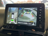 空から見たような映像で駐車ができるアラウンドビューモニター。ひと目でわかるセンサーに前後の衝突被害軽減ブレーキ付き。