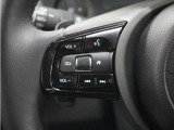 ハンドルにオーディオ操作用スイッチを備え、手を放さずに操作可能。安全性と利便性を両立しています。