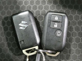キーを取り出さずにドアを施錠&解錠。クルマの始動も可能です。