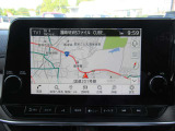 日産純正カーナビゲーション・大画面表示で地図も見やすく、初めての道もこれがあれば安心ですね。