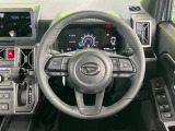 【純正革巻きステアリング】上質な革を使用することで、手にしっかり馴染みとても運転しやすいハンドルです♪