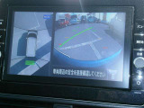 アラウンドビューモニターも装備しております。ご覧のように車体を真上か見たような映像なので、車庫入れの苦手なお客様ももうご心配いりません。
