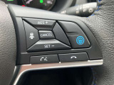 ハンドルの右側にはプロパイロットのスイッチが装備されています。高速道路で前車に追従クルーズ(アクセル・ブレーキ・ハンドル制御)ができて運転の疲れを軽減します。