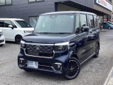 走行距離少ない軽スライドドアのターボ車お探しの方にお勧め♪ミッドナイトブルービームのN-BOXカスタム ターボコーディネートスタイル(2トーン)入庫しました!元当社試乗車です♪