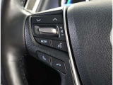 ステアリングスイッチ付き。前方から目を離すことなく操作することが可能です。