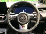 【純正革巻きステアリング】上質な革を使用することで、手にしっかり馴染みとても運転しやすいハンドルです♪