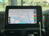 スマートフォンをUSB接続していただくとグーグルマップをうつしだすことができます。