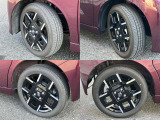 165/55R15 純正アルミホイール装着。タイヤはまだまだ使えます。