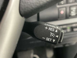 クルーズコントロール機能が付いています。 速度を設定するとアクセルを踏まなくても一定の速度で走ることができます。  高速道路ではとても便利な装置なんです。