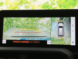 車両周辺と上方からの様子を画面で確認でき、駐車時の安全確認をサポートします。ガイド表示も備わり、周囲の状況を把握しながら慎重に操作できます。
