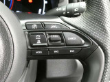 ステアリングスイッチ付き。前方から目を離すことなく操作することが可能です。