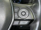 ステアリングスイッチ付き。前方から目を離すことなく操作することが可能です。
