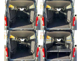荷室フルフラットで広々スペース!!お仕事、荷物やアウトドア・自転車・バイクなど使い方いろいろ!!