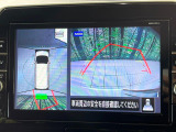 【アラウンドビューモニター】専用のカメラにより、上から見下ろしたような視点で360度クルマの周囲を確認することができます☆死角部分も確認しやすく、狭い場所での切り返しや駐車もスムーズに行えます。
