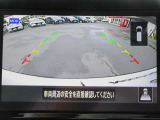 ナビ画面にアラウンドビュ-モニタ-(リアワイド)の映像を映し出しています。  狭い場所での車庫入れをサポ-トしてくれる便利アイテムです。