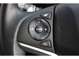 ハンドル左部分にはオーディオコントロールスイッチがついています。運転中も視線をそらさずにオーディオ操作ができ安心です!