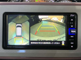 前後左右4つのカメラで、上から見たような映像をお届け、駐車時も安心、アラウンドビューモニター付(肉眼では確認し辛い左前の映像に切り替えることも可能です)。