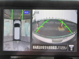 ナビ画面にアラウンドビュ-モニタ-の映像を映し出しています。  狭い場所での車庫入れをサポ-トしてくれる便利アイテムです。
