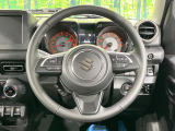 【純正革巻きステアリング】上質な革を使用することで、手にしっかり馴染みとても運転しやすいハンドルです♪