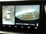 【パノラミックビュー】・・・車両の前後左右に搭載した4つのカメラにより、クルマを真上から見ているような映像を表示。運転席から確認しにくい車両周囲の状況を把握できます。