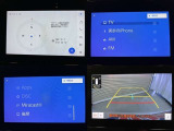 ナビ、メニュー画面、バックモニターの画像です。画面に傷があります。