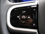 ハンドル左のスイッチはアダプティブクルーズコントロール用のスイッチ。渋滞時でも使える全車速対応なので、疲労低減に大変役立ちます