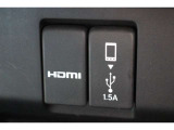 12V電源ソケットはもちろんのこと、HDMI入力端子も装備。外部機器と接続すればナビで視聴可能。クルマがシアターに変化します♪