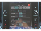 STIスポーツだけの装備「ドライブモードセレクト&電子制御ダンパー」、モード設定をタッチパネルで変更できます、スポーティな足回り・ハンドリングだけでなくマイルドでコンフォートな乗り味まで変更できます
