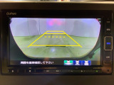 リアカメラ付で、後方をナビ画面で確認。車庫入れも安心です。もちろん、バックギアと連動しています。