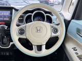 【純正革巻きステアリング】上質な革を使用することで、手にしっかり馴染みとても運転しやすいハンドルです♪