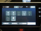 オーディオソース選択画面です。フルセグテレビやBluetoothの使用ができますので楽しくドライブできます!