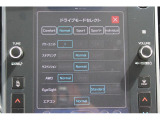 STIスポーツだけの装備「ドライブモードセレクト&電子制御ダンパー」、モード設定をタッチパネルで変更できます、スポーティな足回り・ハンドリングだけでなくマイルドでコンフォートな乗り味まで変更できます