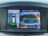 ナビ画面にアラウンドビュ-モニタ-の映像を映し出しています。  狭い場所での車庫入れをサポ-トしてくれる便利アイテムです。