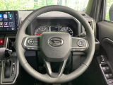 【純正革巻きステアリング】上質な革を使用することで、手にしっかり馴染みとても運転しやすいハンドルです♪