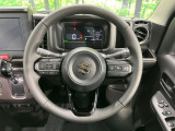 【純正革巻きステアリング】上質な革を使用することで、手にしっかり馴染みとても運転しやすいハンドルです♪