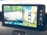 【マルチビューカメラシステム】専用のカメラにより、上から見下ろしたような視点で360度クルマの周囲を確認することができます☆死角部分も確認しやすく、狭い場所での切り返しや駐車もスムーズに行えます。