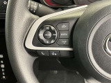 ステアリングスイッチ付き。前方から目を離すことなく操作することが可能です。