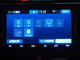 オーディオ選択画面です。AM・FM・TV視聴可能です。また、Bluetooth対応しております!
