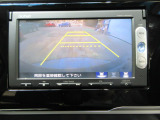 バックカメラの画像です。ガイドラインがスムースな車庫入れをサポートいたします。車庫入れの安心感がアップしますね。