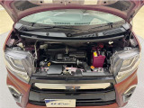 トヨタ中古車「まるごとクリーニング」施工済。エンジンルームを専用洗剤で洗浄!高圧&スチーム洗浄も行います。樹脂部分も艶出し剤でピカピカです☆☆