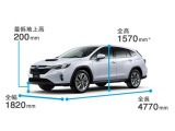 レイバックの全長・全幅・全高。画像はイメージで、実際の仕様とは異なる場合があります。