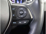 ステアリングスイッチ付き。前方から目を離すことなく操作することが可能です。