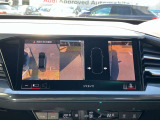 サラウンドビューカメラ装備 車両の4つのカメラから得た映像を合成し、上空から眺めているような映像をモニターに映し出します。車両周辺の歩行者や障害物などの発見に役立ちます。