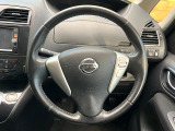 【純正革巻きステアリング】上質な革を使用することで、手にしっかり馴染みとても運転しやすいハンドルです♪