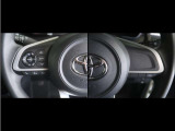 ステアリングスイッチ付き。前方から目を離すことなく操作することが可能です。