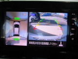 ■アラウンドビューモニター搭載。車体を4方向のカメラで「上から見下ろしたような映像」を映します。車庫入れが苦手な方も映像サポートでラクラク駐車できます。